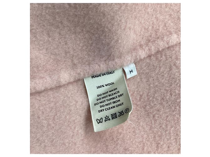 Mansur Gavriel Double-Breasted Coat in Beige Wool - view 6