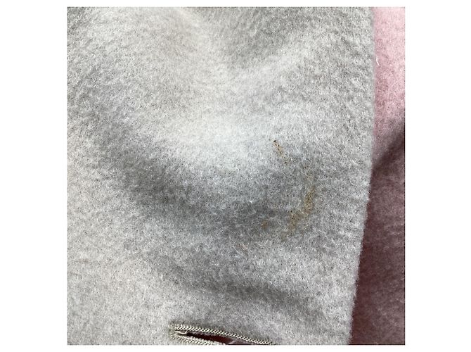 Mansur Gavriel Double-Breasted Coat in Beige Wool - view 7