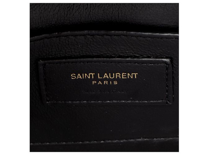 Autre Marque Saint Laurent Monogram Cassandra Mini Top Handle aus Krokoprägeleder Grün - Ansicht 8