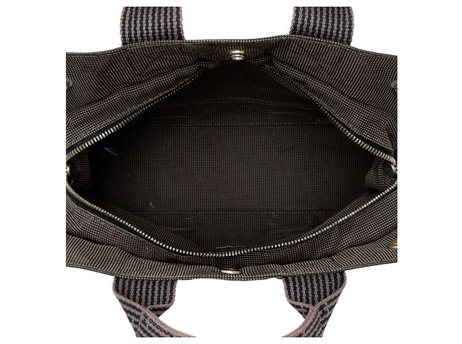 Hermès Borsa Hermes Vintage Canvas Herline PM Nero - vista 6