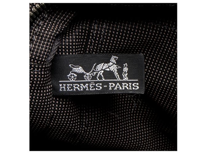 Hermès Borsa Hermes Vintage Canvas Herline PM Nero - vista 7