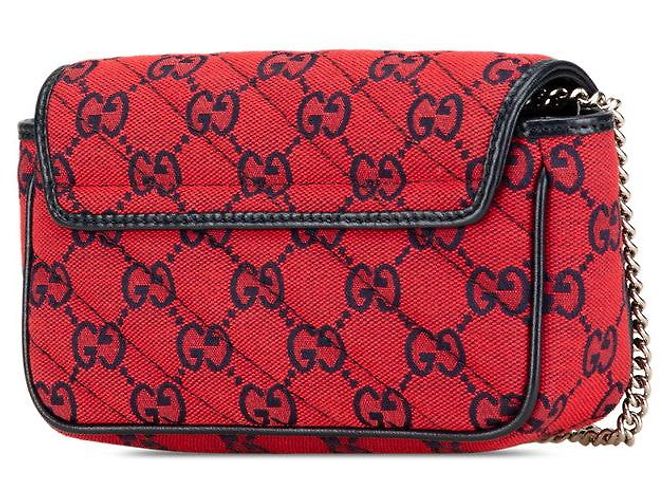 Borsa a tracolla con catena Gucci GG Marmont Multicolore - vista 2