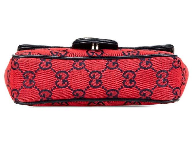 Borsa a tracolla con catena Gucci GG Marmont Multicolore - vista 3