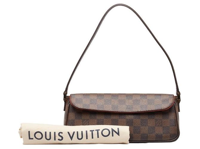 Louis Vuitton Damier Recoleta Shoulder Bag Brown - view 10