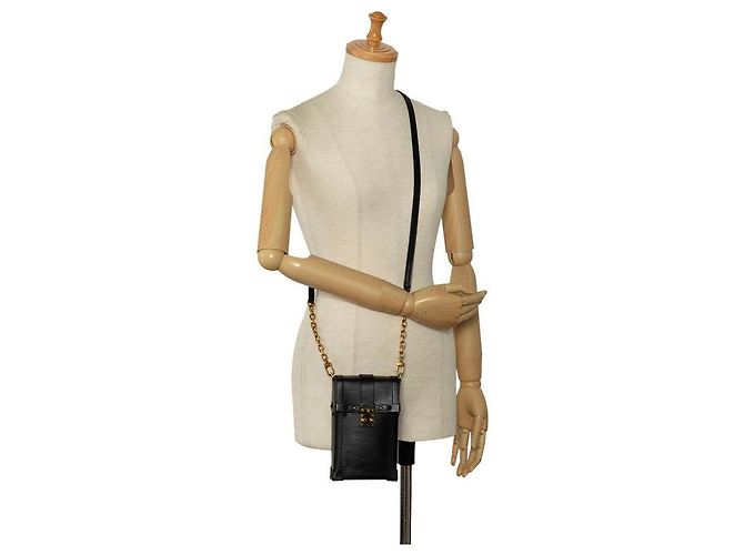 Bolsa de Ombro Louis Vuitton Trunk Vertical Chain Preto - vista 9