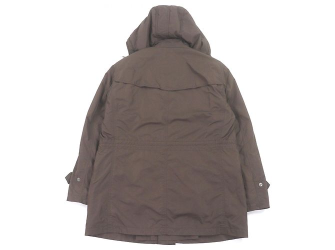 Giacca con cappuccio Burberry London in nylon e pelle Marrone - vista 4