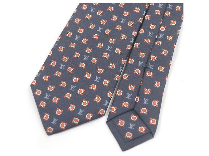 Louis Vuitton Cravate Monogram Club Silk Tie Bleu Bleu Marine - vue 4