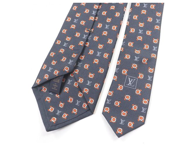 Louis Vuitton Cravate Monogram Club Silk Tie Bleu Bleu Marine - vue 5