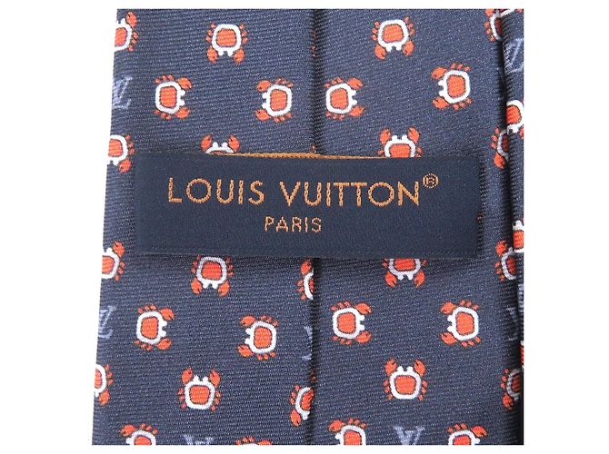 Louis Vuitton Cravate Monogram Club Silk Tie Bleu Bleu Marine - vue 7