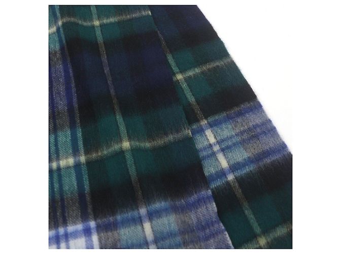 Autre Marque Johnstons of Elgin Kaschmirschal mit Tartan-Karo Blau Grün - Ansicht 4