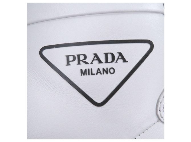 Prada 1T638M High Cut Sneaker aus Leder Weiß - Ansicht 7
