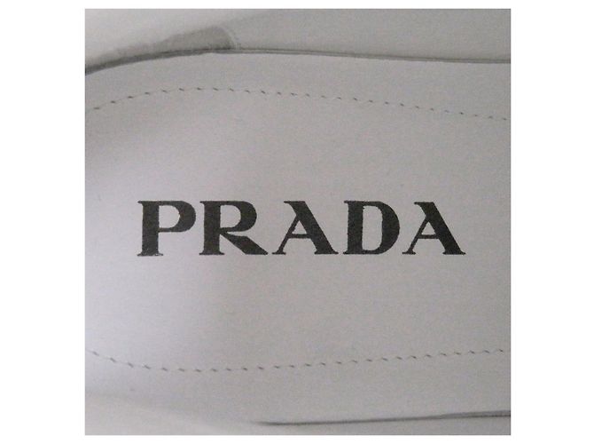 Prada 1T638M High Cut Sneaker aus Leder Weiß - Ansicht 8