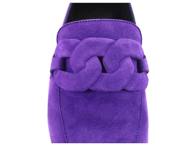 Hermès Honest Suede Moccasin36 Lila - Ansicht 9