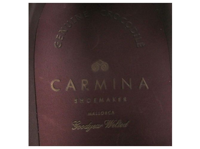 Autre Marque Scarpe eleganti CARMINA Crocodile Goodyear Double Monk Strap Marrone Bordò - vista 6