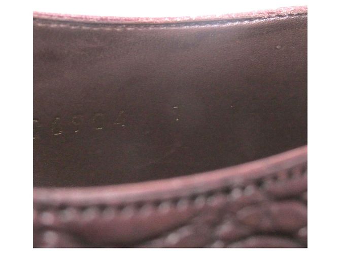 Autre Marque Scarpe eleganti CARMINA Crocodile Goodyear Double Monk Strap Marrone Bordò - vista 8
