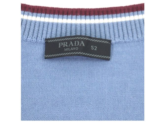 Jersey de punto de lana y seda Prada Azul - vista 5