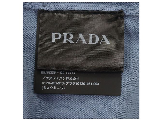 Jersey de punto de lana y seda Prada Azul - vista 6
