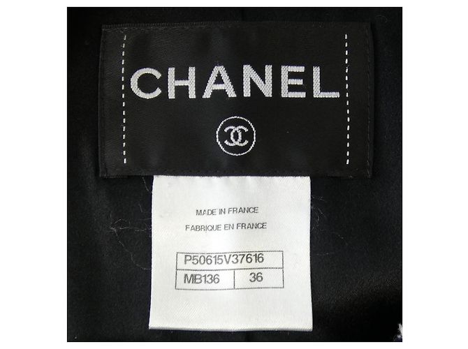 Chanel Wollmantel Schwarz Weiß Rot - Ansicht 4