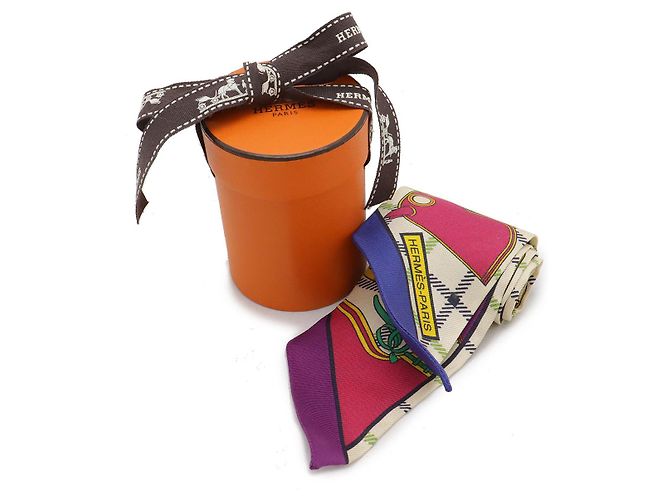 Pañuelo de seda Hermès Twilly Camails Multicolor - vista 6