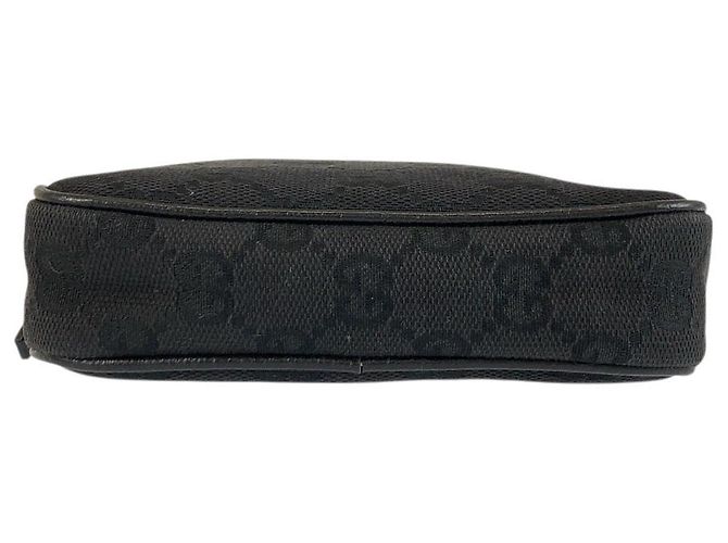 Gucci GG Canvas Leather Schultertasche Schwarz - Ansicht 10