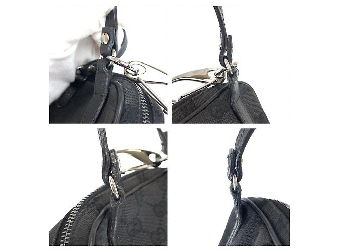 Gucci GG Canvas Leather Schultertasche Schwarz - Ansicht 6
