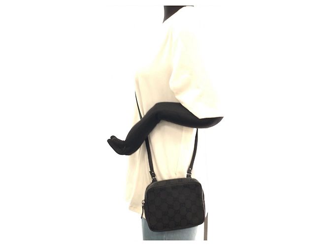 Gucci GG Canvas Leather Schultertasche Schwarz - Ansicht 7