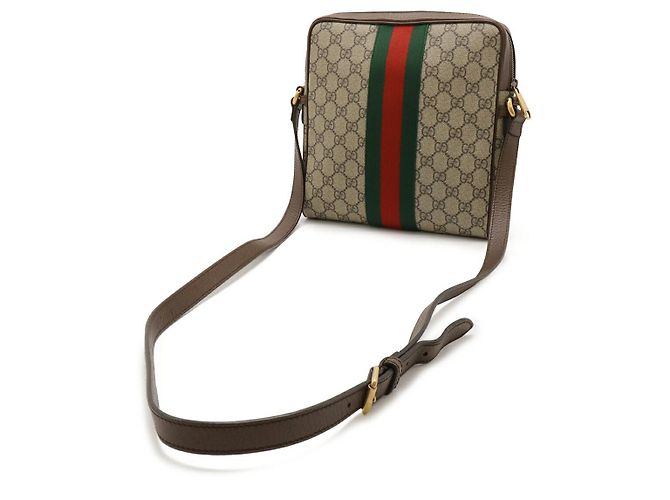 Borsa Messenger Gucci Ophidia GG Supreme Rosso Beige Verde - vista 2