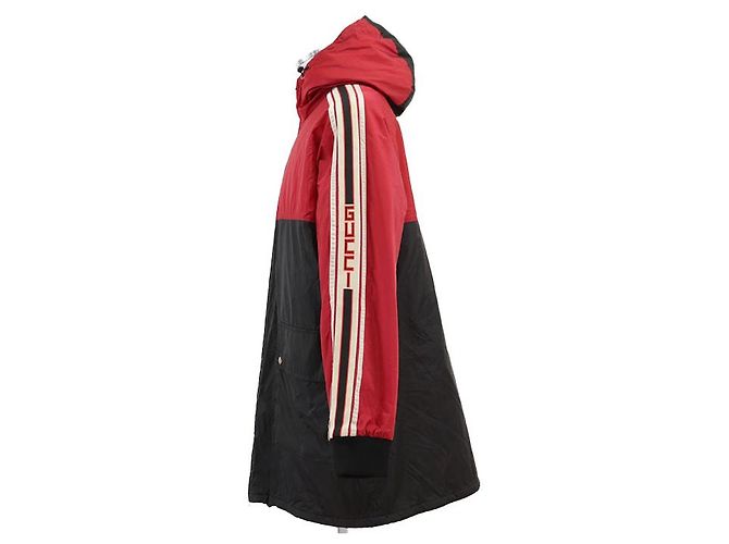 Casaco Gucci em nylon de alta densidade acolchoado Preto Vermelho - vista 12