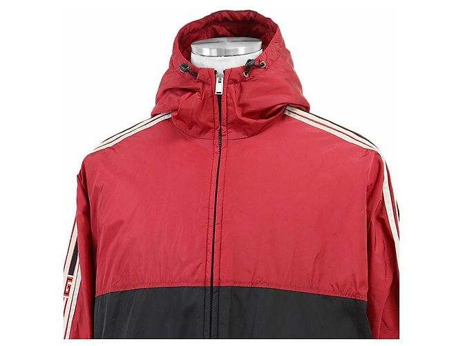Casaco Gucci em nylon de alta densidade acolchoado Preto Vermelho - vista 2