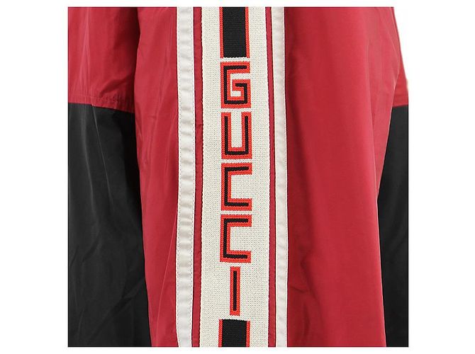 Casaco Gucci em nylon de alta densidade acolchoado Preto Vermelho - vista 5