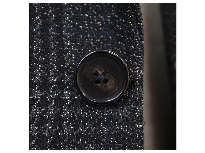 Paul Smith Glen Check Wool Blend Coat Brown Dark grey - view 4