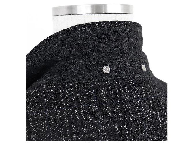 Paul Smith Glen Check Wool Blend Coat Brown Dark grey - view 7
