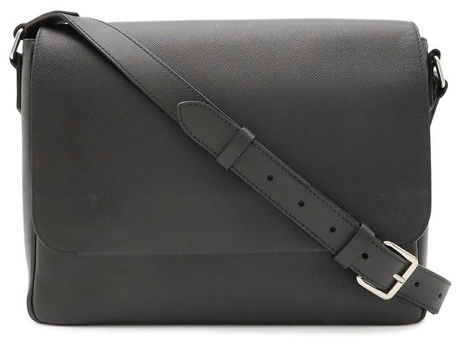 Borsa a tracolla Louis Vuitton Taiga Roman MM Nero - vista 2