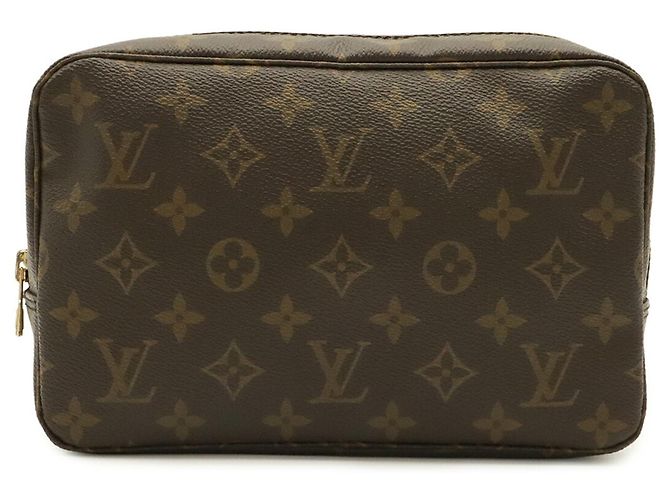 Louis Vuitton Monogram Trousse Toilette 23 Clutch Handbag Marrone - vista 2