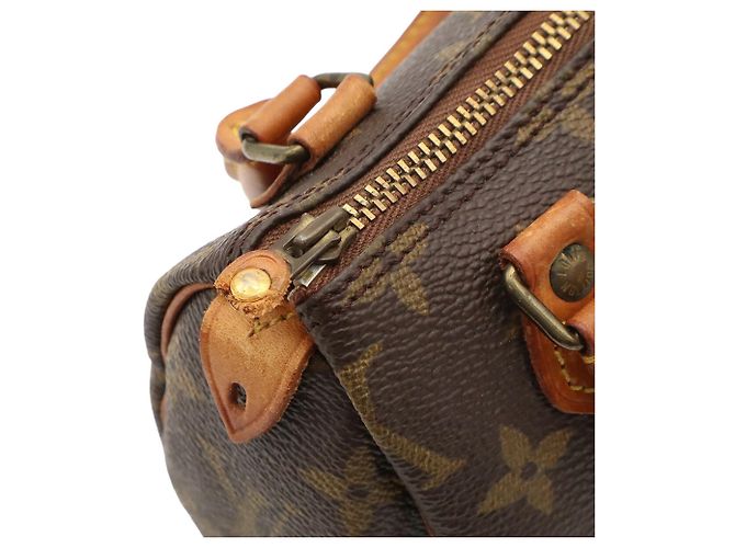 Louis Vuitton Monogram Mini Speedy Handbag Pouch M41534 Castaño - vista 6