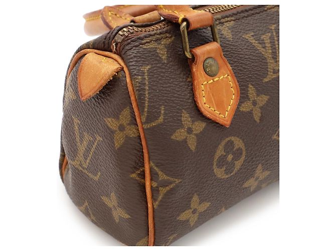 Louis Vuitton Monogram Mini Speedy Handbag Pouch M41534 Castaño - vista 7