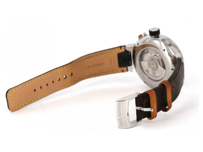 Orologio Automatico Louis Vuitton Tambour Chrono Voyage Q102L - vista 5