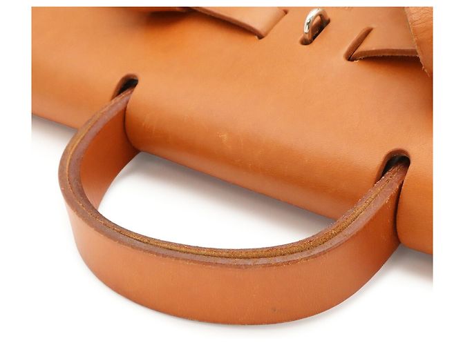 Hermès Hermes Herbag Sac aux PM Borsa Zaino Marrone chiaro - vista 5