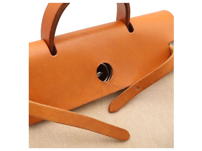 Hermès Hermes Herbag Sac aux PM Borsa Zaino Marrone chiaro - vista 8