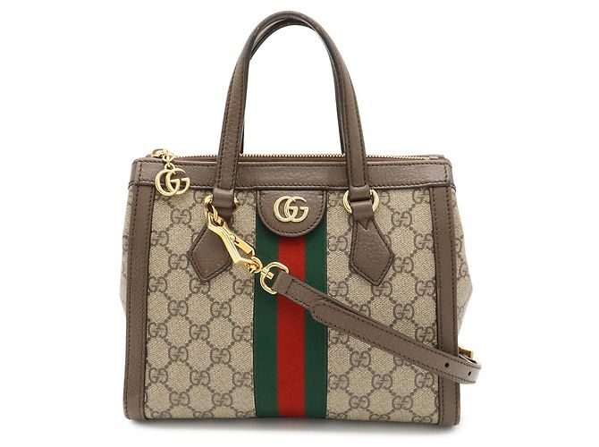Borsa Tote Piccola GUCCI Ophidia GG Supreme Rosso Beige Verde - vista 2