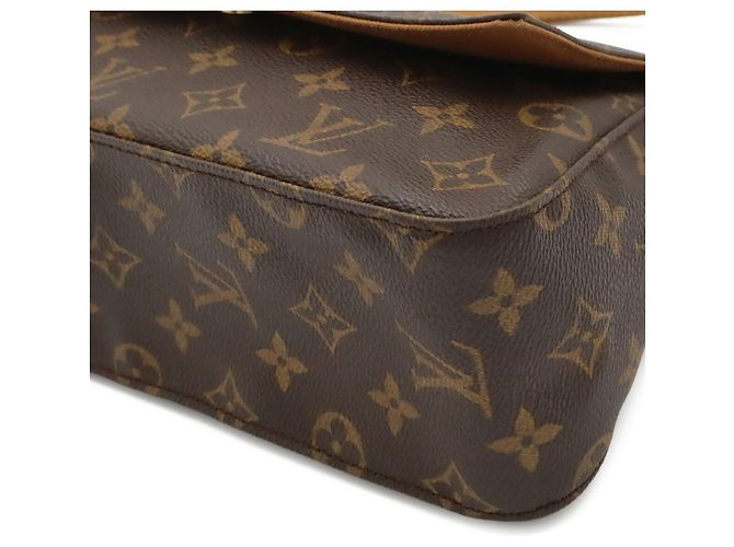Bolso de hombro Louis Vuitton Monogram Mini Looping Castaño - vista 4