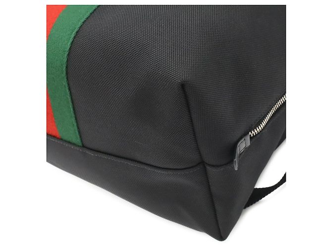 Gucci Sherry Line Backpack Black Red Green - view 4