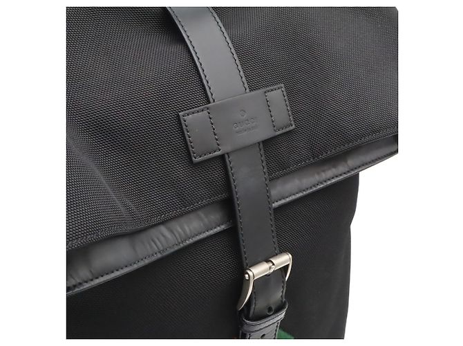 Gucci Sherry Line Backpack Black Red Green - view 9