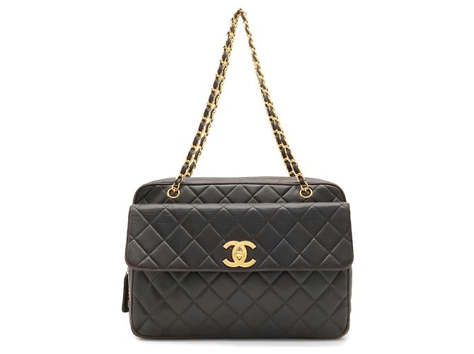 Bolso de hombro Chanel Matelassé Coco Mark Chain Shoulder Tote Bag Negro - vista 2