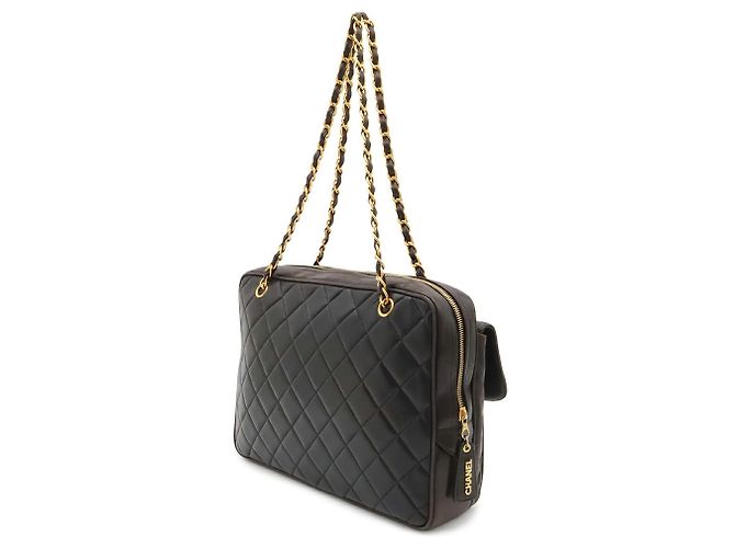 Bolso de hombro Chanel Matelassé Coco Mark Chain Shoulder Tote Bag Negro - vista 3