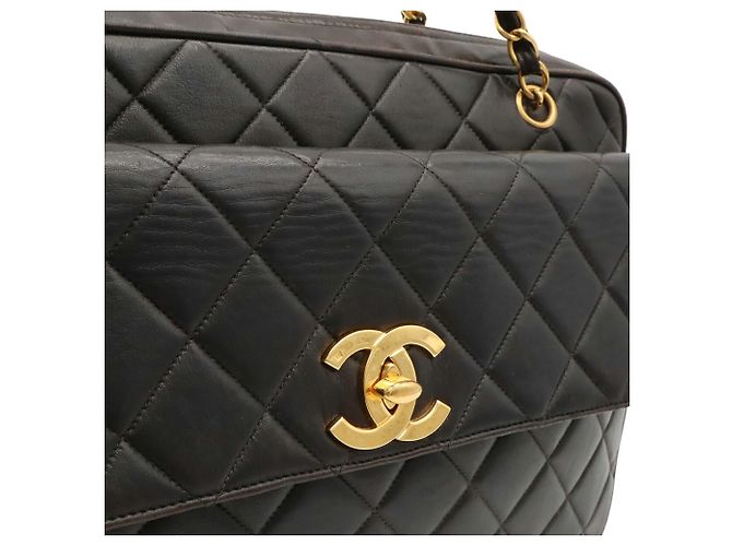 Bolso de hombro Chanel Matelassé Coco Mark Chain Shoulder Tote Bag Negro - vista 9