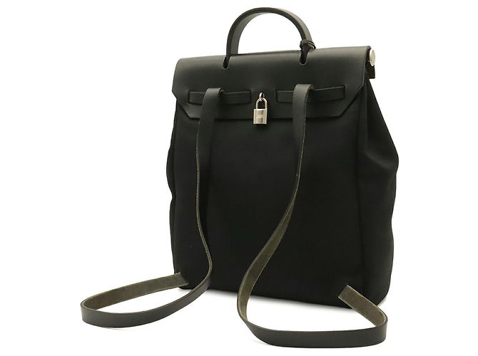 Hermès Herbag Ad PM Mochila/Bolsa de mão Preto - vista 3