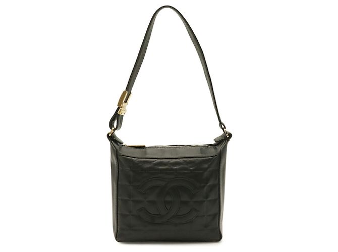 Bolsa de Ombro Chanel Chocolate Bar Preto - vista 2