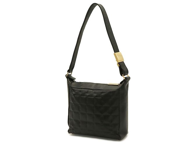 Bolsa de Ombro Chanel Chocolate Bar Preto - vista 3