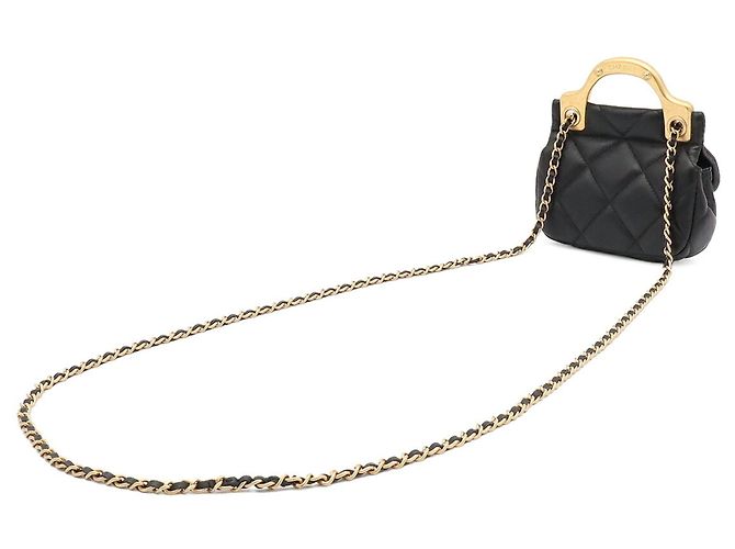 Bolsa de Ombro Chanel Matelassé com Corrente Preto - vista 3